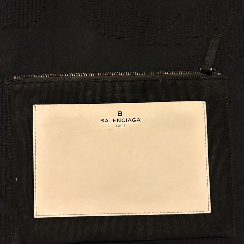 Balenciaga cosmetic bag (used as clutch)